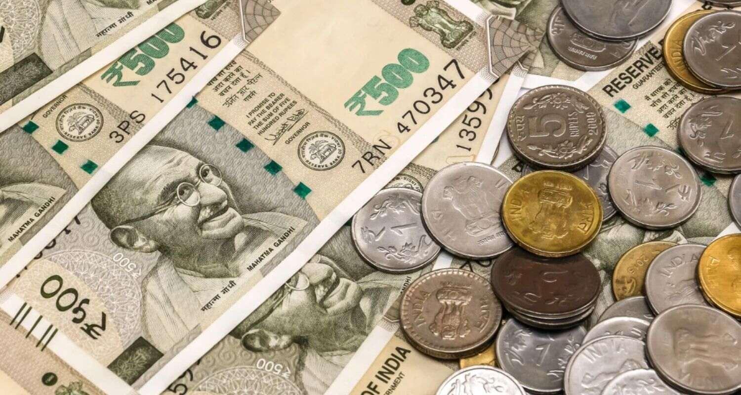 Forex traders said the rupee strengthened on positive domestic markets and a weak greenback, which is trading at a two-month low ahead of the two-day FOMC meeting commencing Tuesday and disappointing US economic data