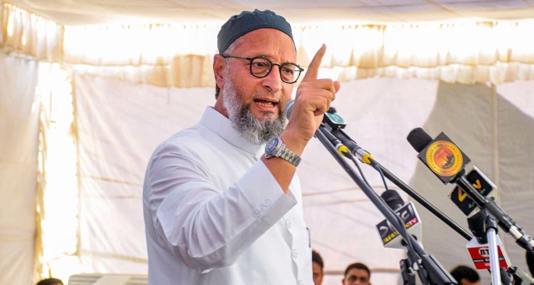 A file photo of All India Majlis-e-Ittehadul Muslimeen (AIMIM) supremo Asaduddin Owaisi addressing a gathering. 