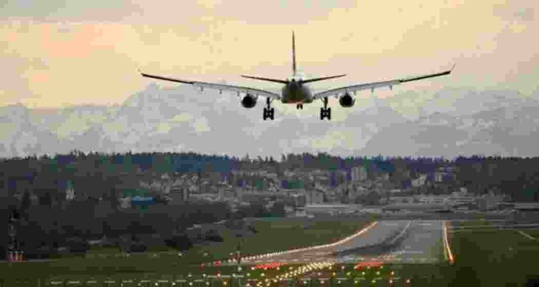 An aircraft approaches Imphal airport for landing. (Image: X)