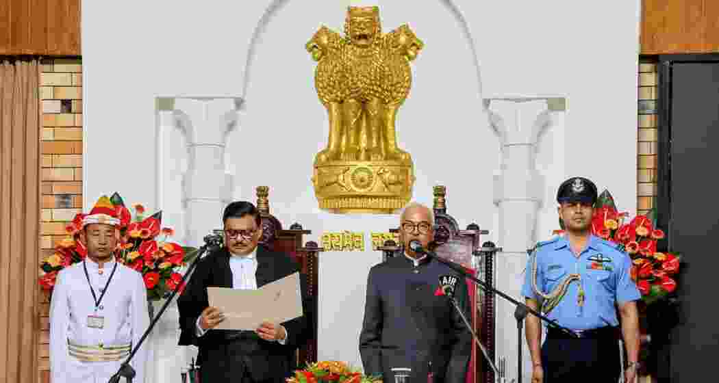 Manipur Governor Ajay Kumar Bhalla during his swearing-in ceremony.