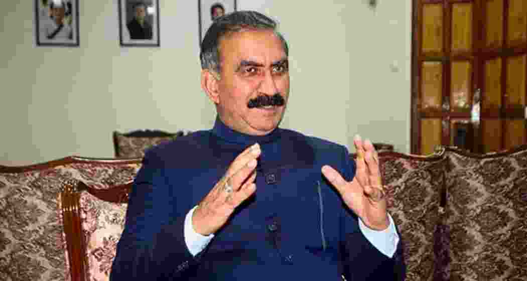 Himachal Pradesh Chief Minister Sukhvinder Singh Sukhu. (File photo)