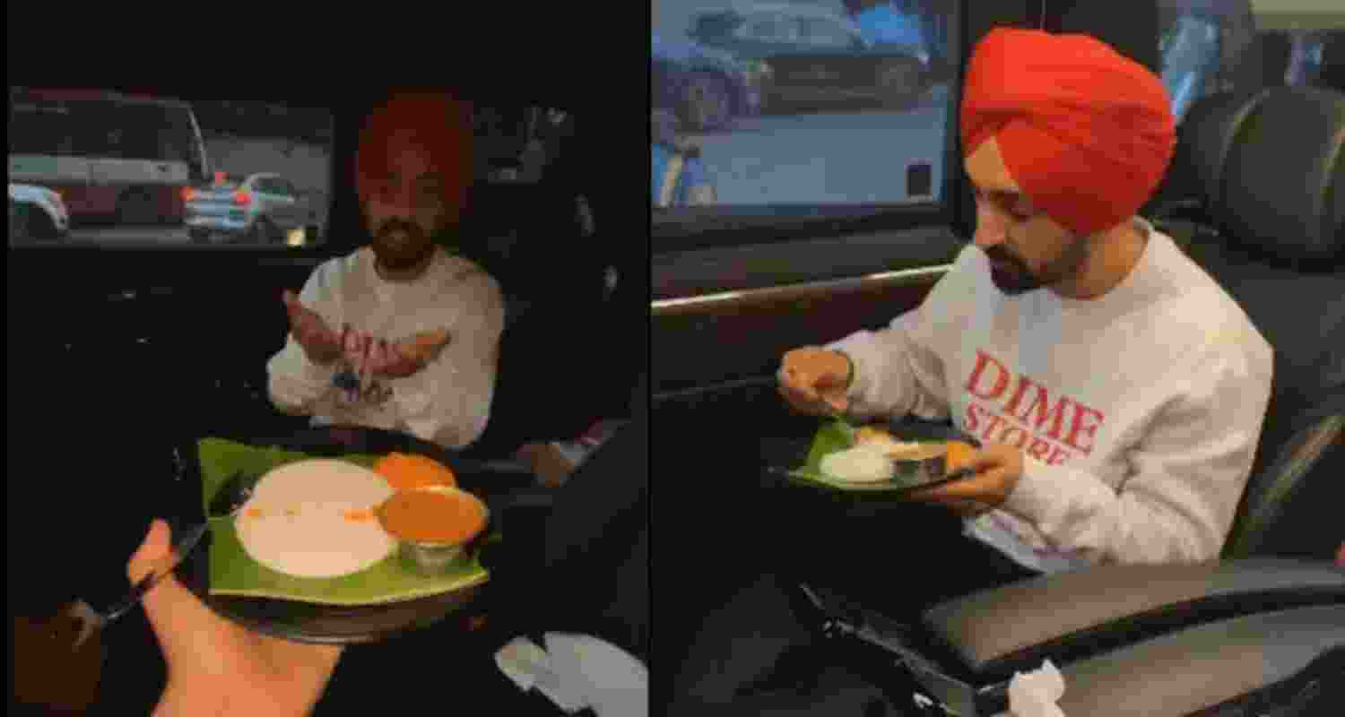 Diljit Dosanjh savours ghee podi idli at Bengaluru's Rameshwaram Café ahead of Dil-Luminati concert.