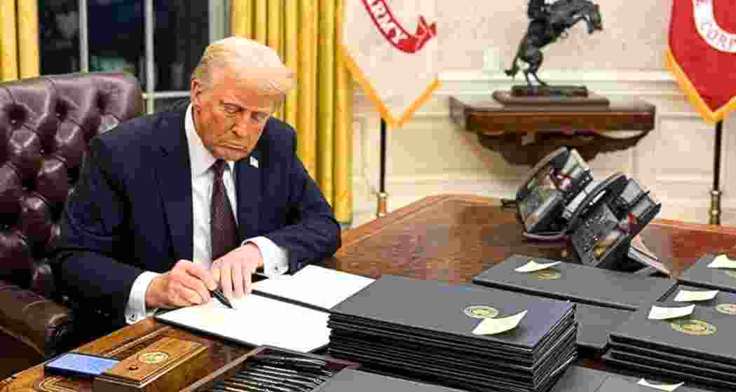 President Trump signs an executive order ending birthright citizenship at the White House in Washington, D.C.