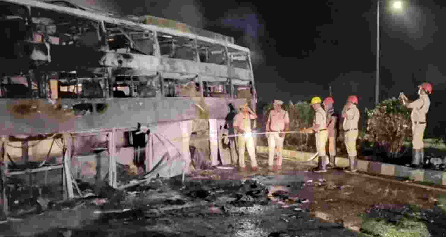 Police confirmed that the bus driver, the lorry driver and the cleaner died on the spot