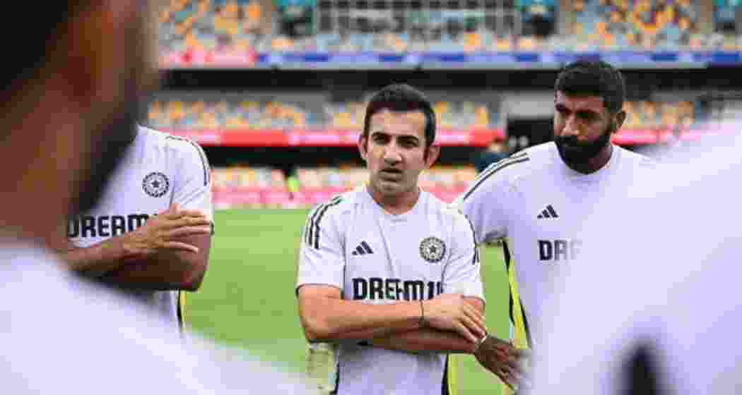 Gautam Gambhir addressing the team ahead of India’s fifth Test against Australia in Sydney.