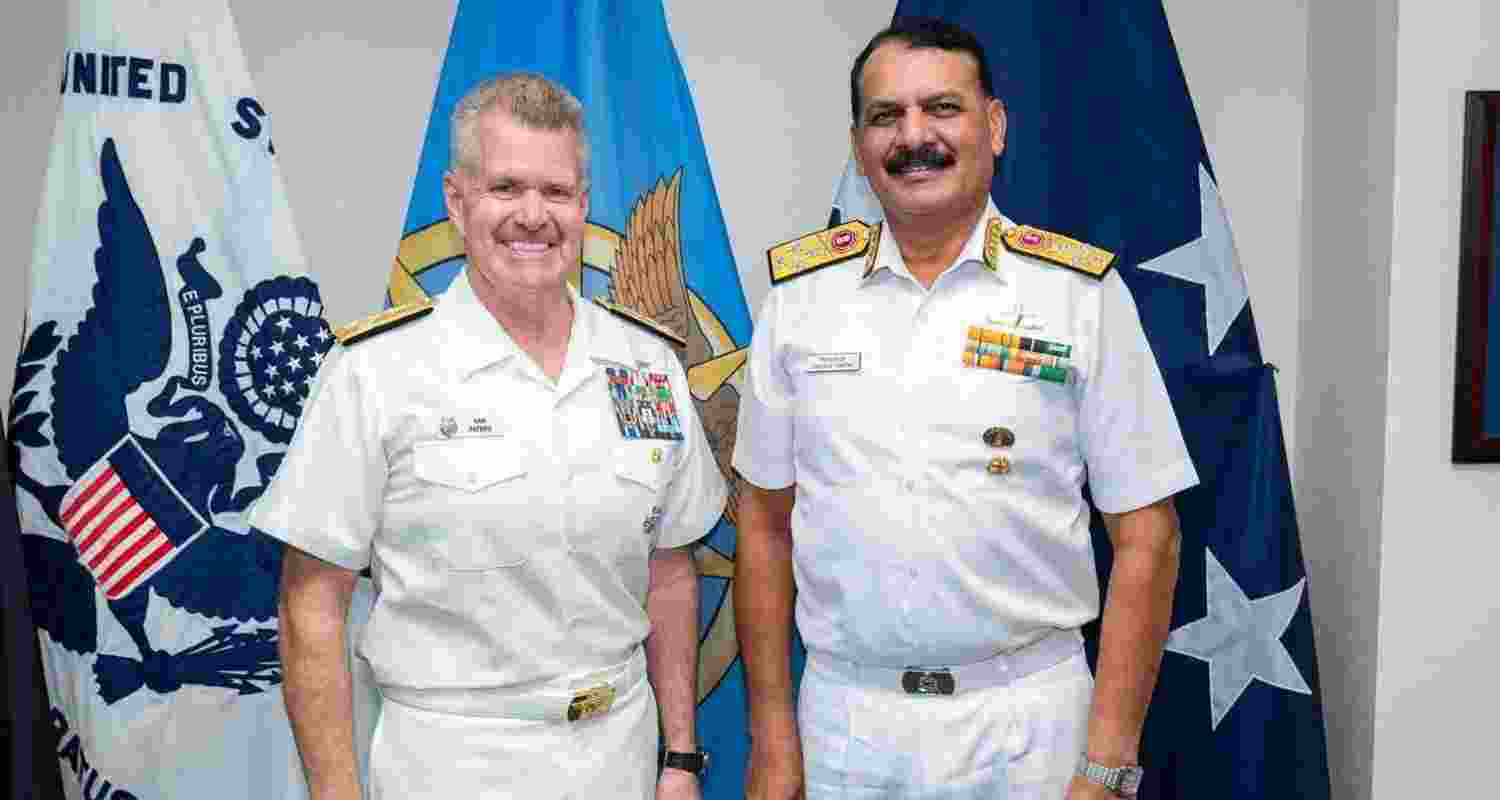 Navy Chief Admiral Dinesh K Tripathi holds high-level talks with top US naval leaders. 