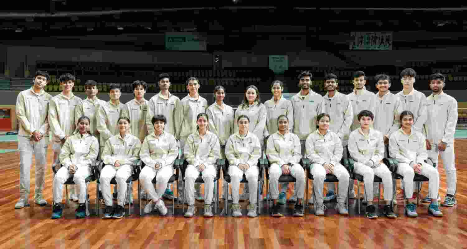 Members of the Indian mixed team at the BWF World Junior Badminton Championships.