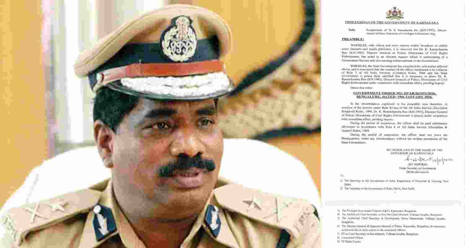 Karnataka DGP-CRE Ramachandra Rao suspended