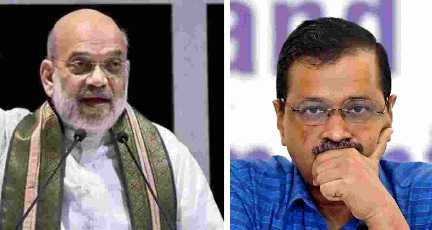 Amit Shah criticises Kejriwal's lavish lifestyle, calling it a "sheesh mahal" . 