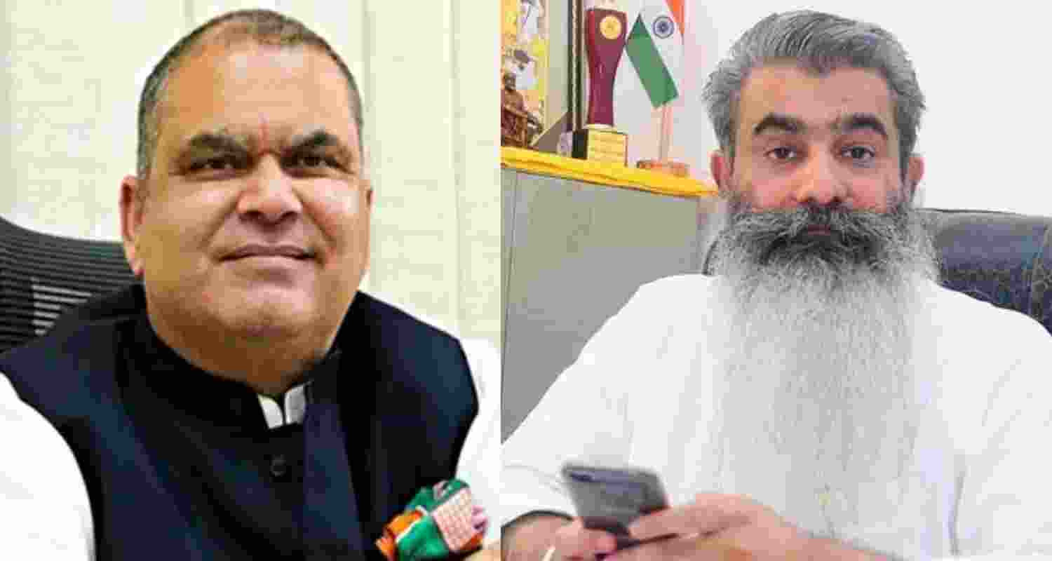 AAP MP Sanjeev Arora and former MLA and former minister Bharat Bhushan Ashu. File photos.