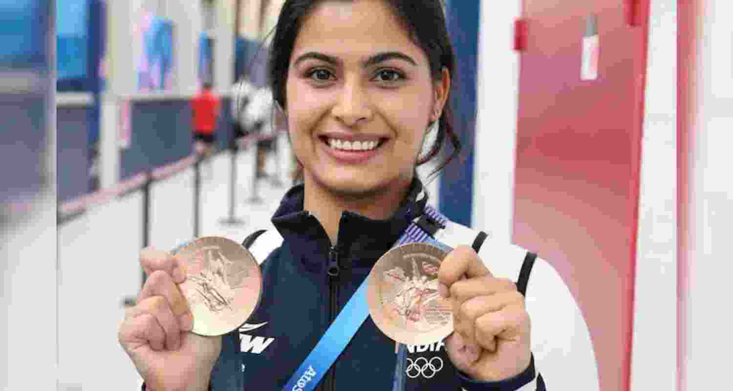 A file photo of Manu Bhaker. Photo credit - X.