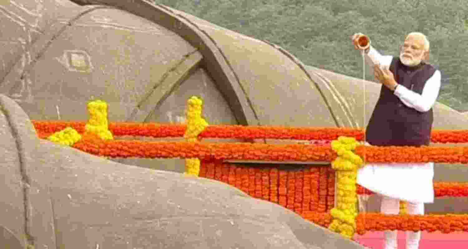 PM Modi at Statue of Unity in Gujarat.