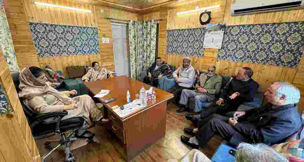 Mehbooba Mufti leads the crucial PDP meeting in Srinagar, announcing key leadership appointments to address Jammu and Kashmir’s pressing issues.