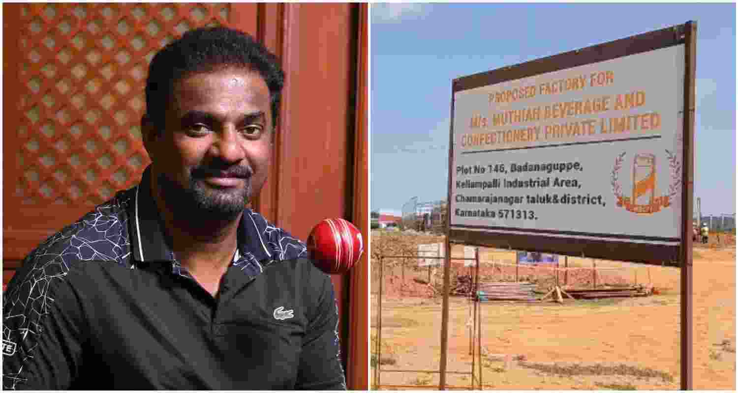 Patil and Muralitharan met to discuss the "Muttiah Beverages and Confectioneries" project, which has 46 acres of land allocated.