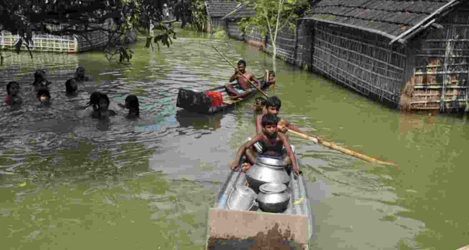 The floods have inundated some of the low-lying villages, and sources have established that at least 8 panchayats in Bhograi and 7 in Baliapal have been drastically hit.
