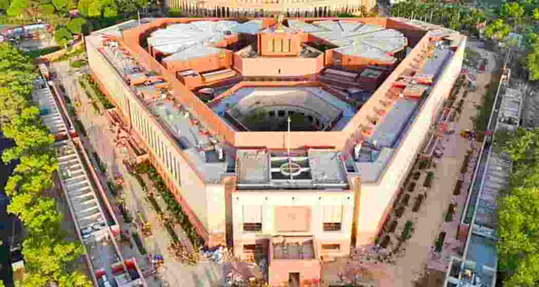 The Indian Parliament at the national capital, New Delhi. 
