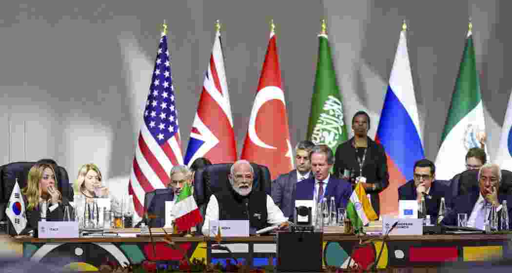 Prime Minister Narendra Modi during the G20 Summit in Johannesburg, South Africa. 