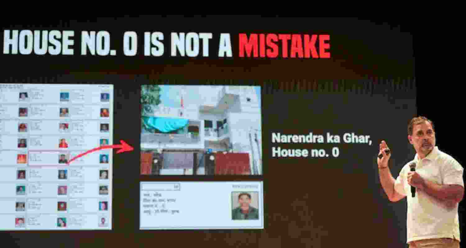 Rahul Gandhi alleged voter fraud during his press conference in New Delhi. 