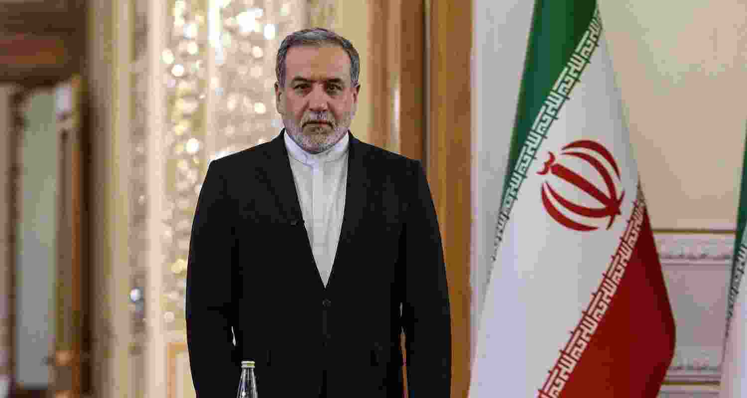 Iranian Foreign Minister Abbas Araghchi addresses foreign ambassadors to Iran, in Tehran.