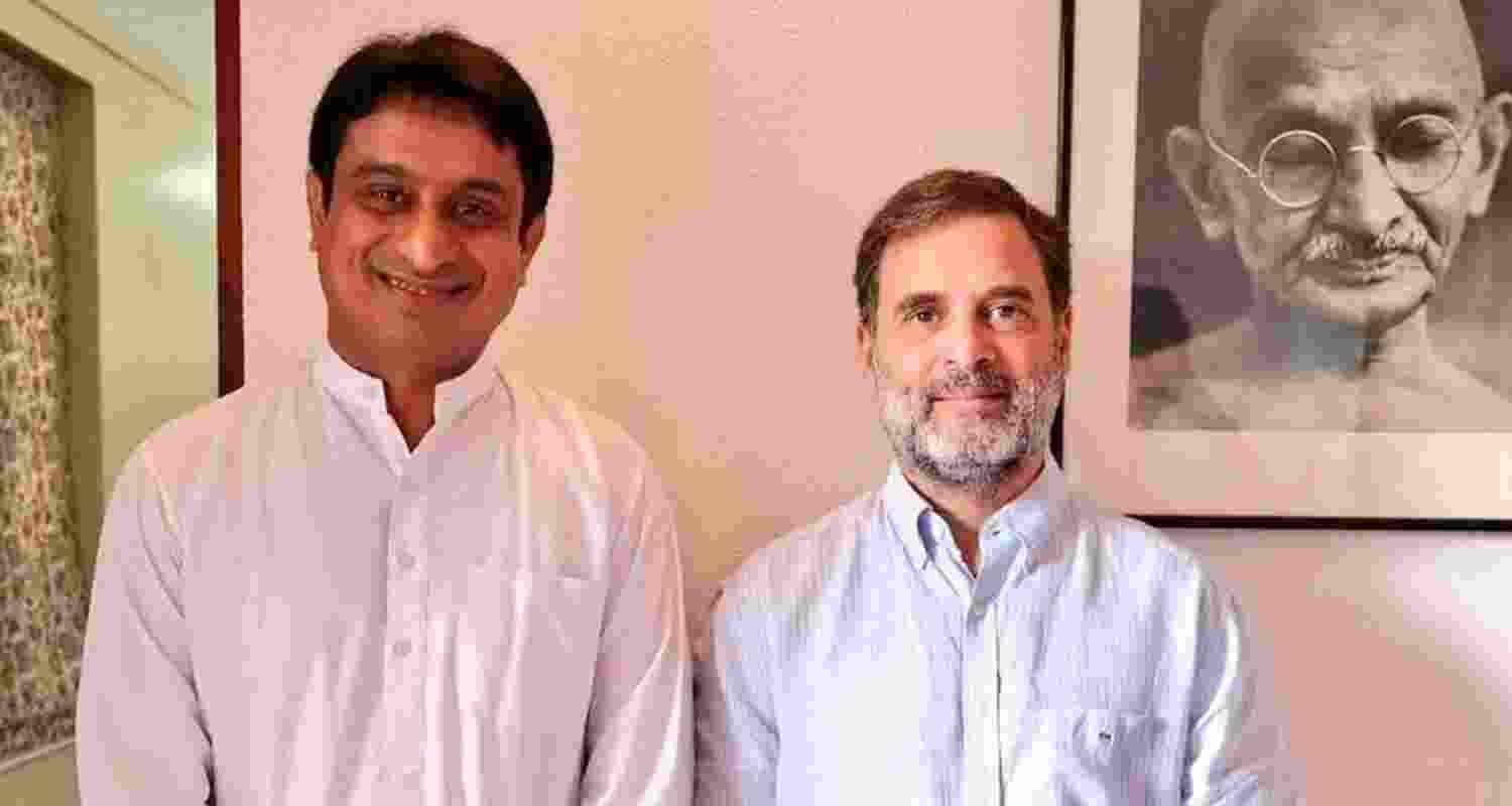 Uday Bhanu Chib with Rahul Gandhi. 