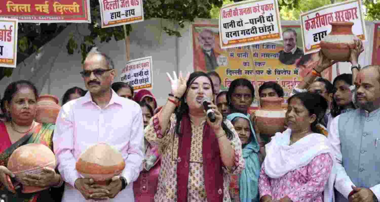 Bansuri Swaraj Blames AAP and CM Kejriwal Govt for Delhi Water Crisis.