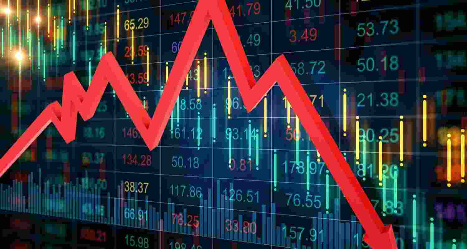 Sensex falls 192 points, Nifty drops 73 points.