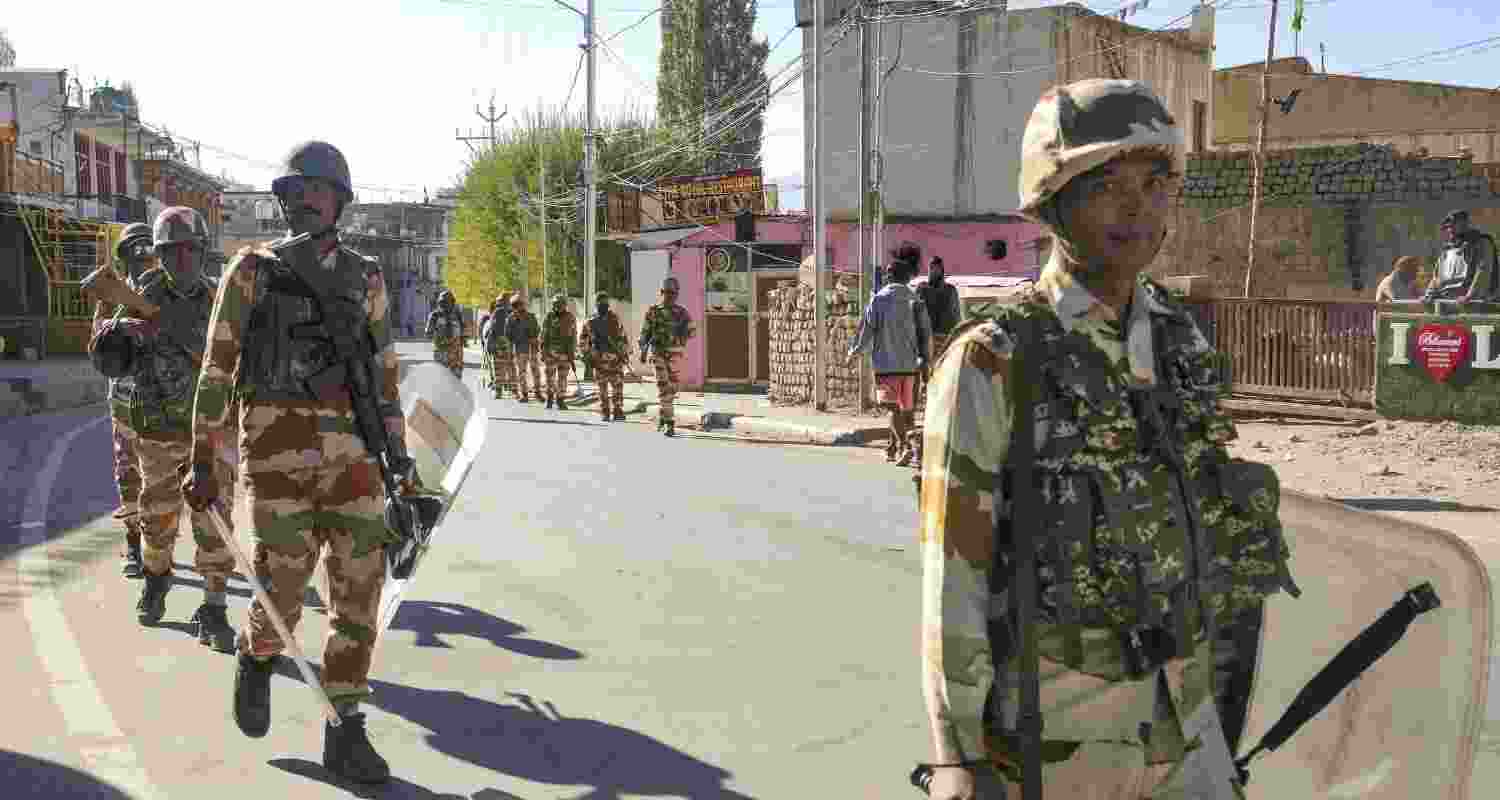 Curfew-like restrictions continue in Leh on Saturday.