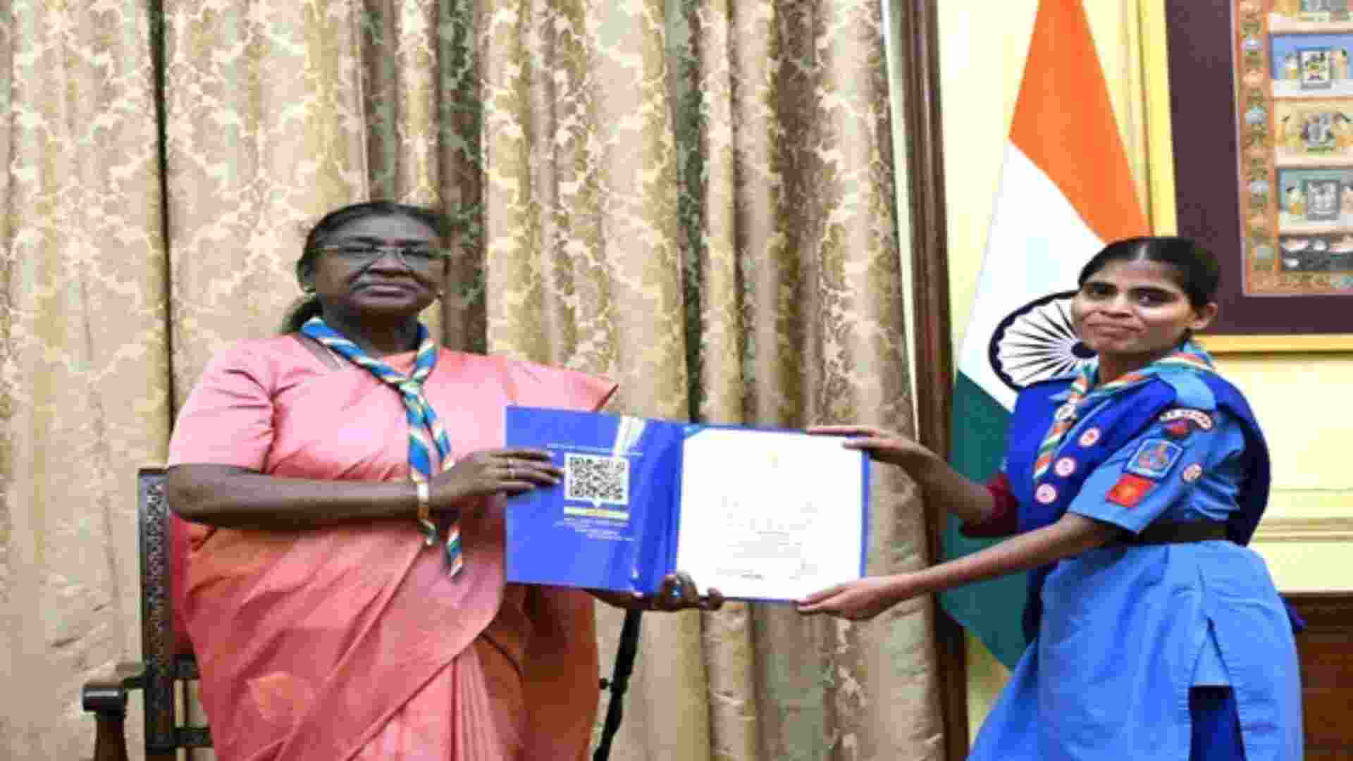 President Murmu honours outstanding Scouts & Guides