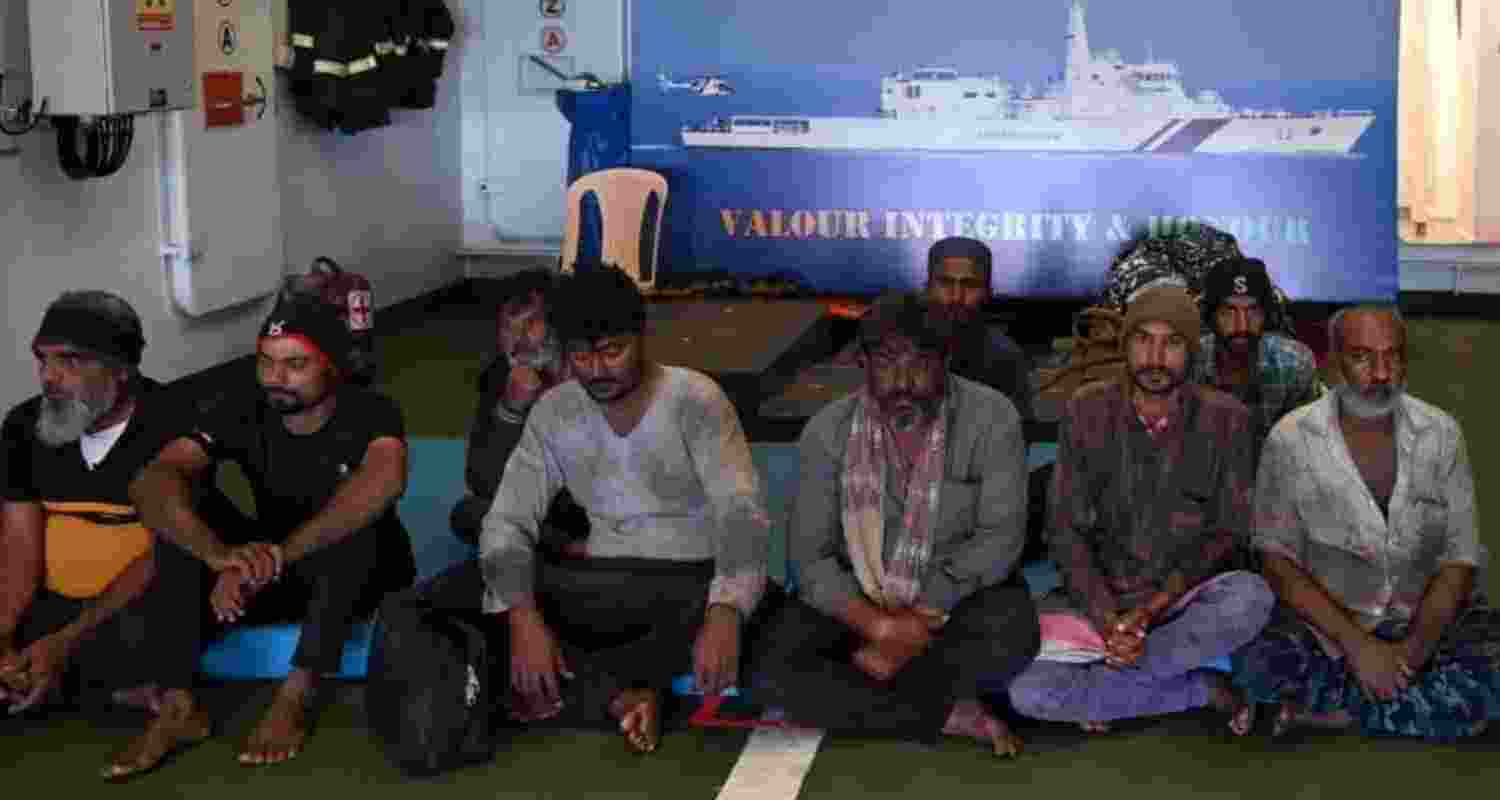 Indian Coast Guard rescues 9 crew members from sunken vessel in Arabian Sea. 