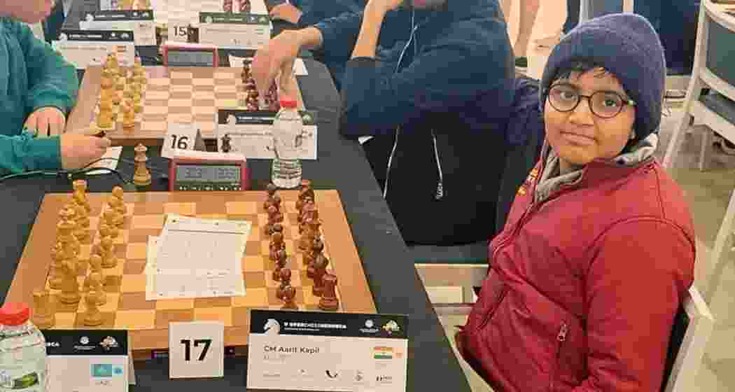 Aarit Kapil, Delhi’s 10-year-old chess prodigy, during an international tournament in Spain where he secured a historic International Master norm.