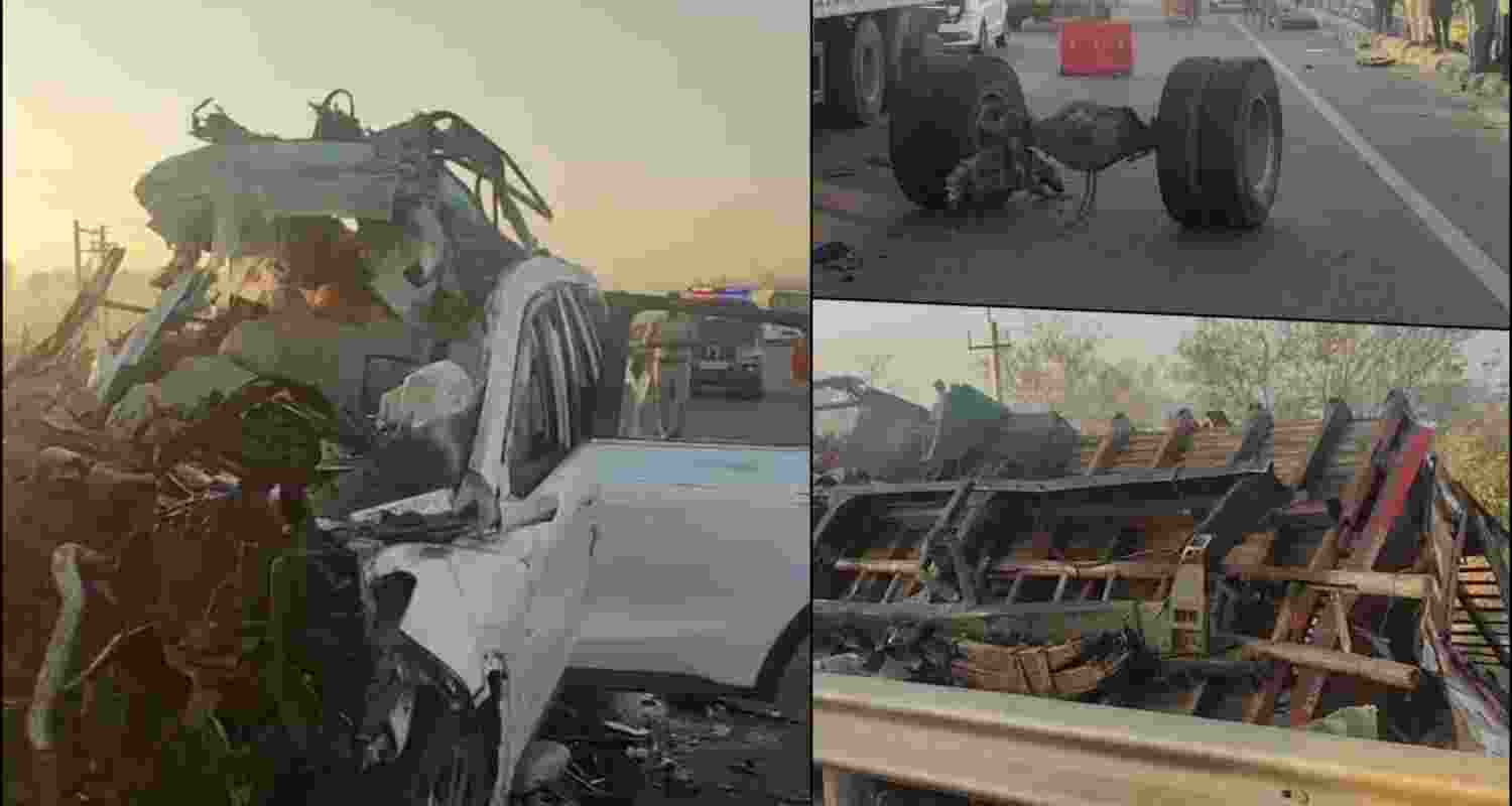 The tragedy occurred on the Hoskote-Dabaspete National Highway near M Satyavara village.