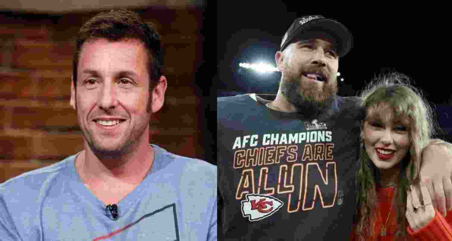 Keep kissing: Adam Sandler tells Taylor Swift and Travis Kelce Keep kissing: Adam Sandler tells Taylor Swift and Travis Kelce