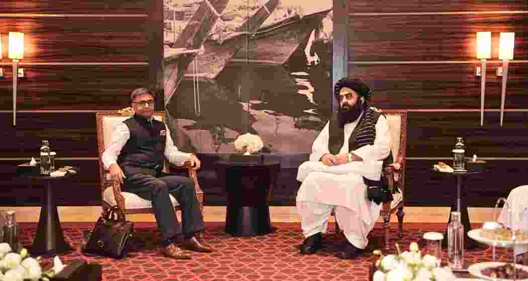 Vikram Misri, Foreign Secretary of India, meets Afghan Foreign Minister Amir Khan Muttaqi.