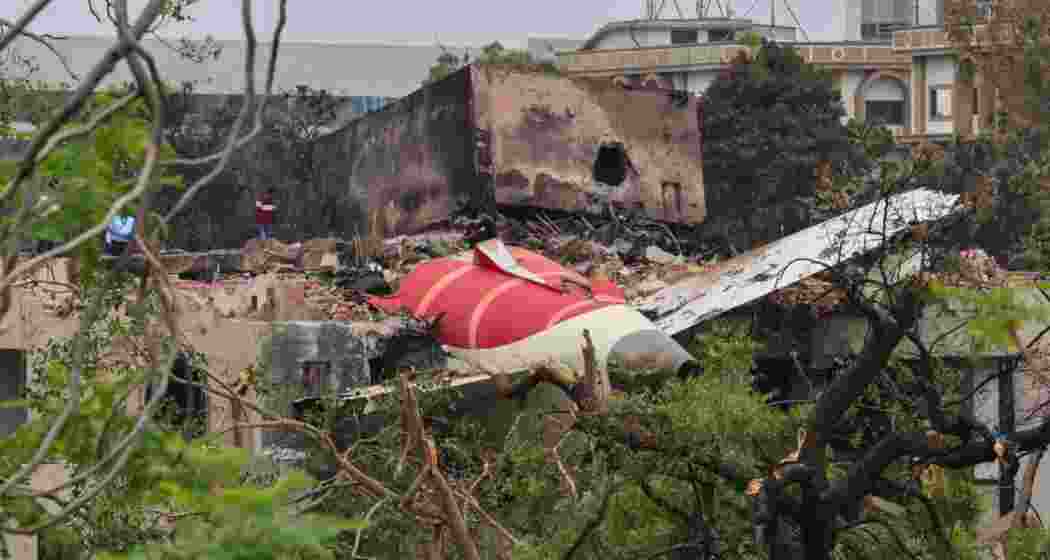 Air India flight AI171, bound for London, crashed minutes after takeoff in the Meghani Nagar area of Ahmedabad. (Photograph: Rajat Gupta)