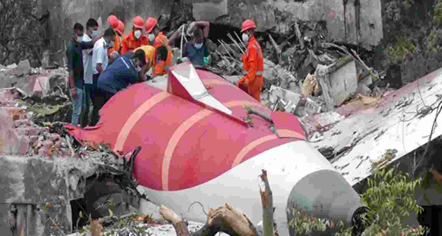 Visual from the site of plane crash site in Ahmedabad earlier this month.