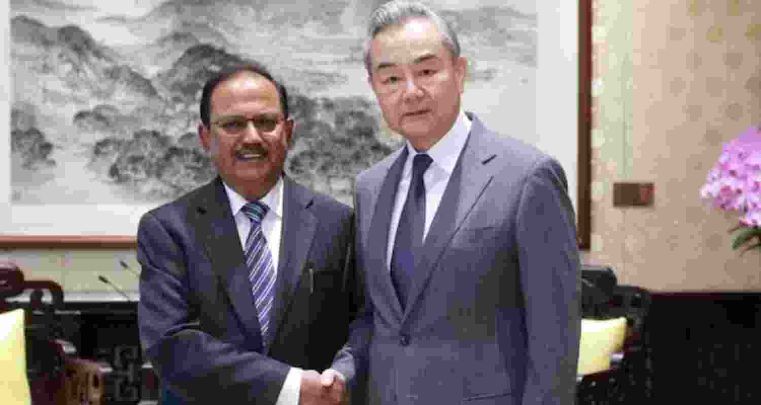 National Security Advisor Ajit Doval meets Chinese Foreign Minister Wang Yi.