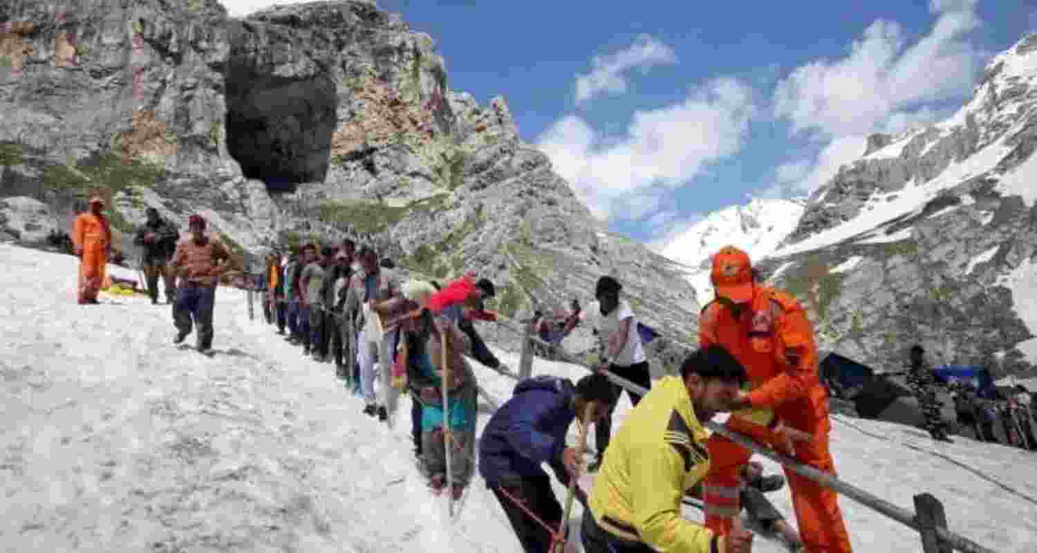 A file photo of Amarnath Yatra.