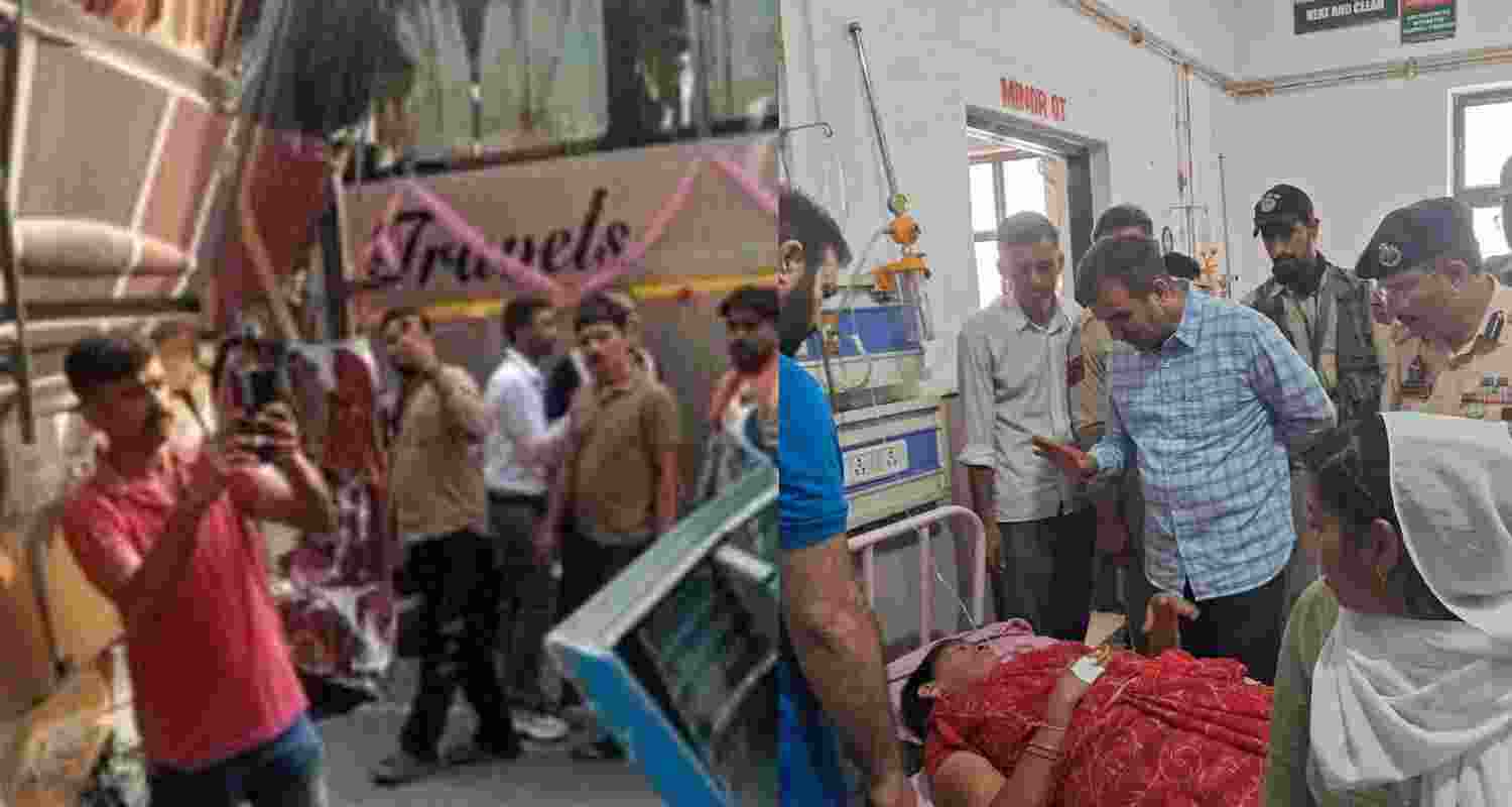 36 pilgrims injured in a bus crash on Amarnath Yatra route
