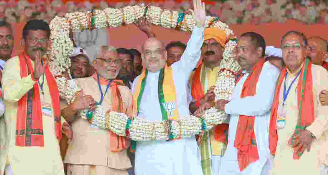 Union Home Minister Amit Shah during a poll campaign in Bihar. (File Photo)