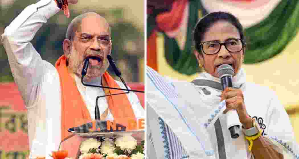 Union Home Minister Amit Shah and West Bengal Chief Minister Mamata Banerjee campaign separately during Assembly elections. (File photo)