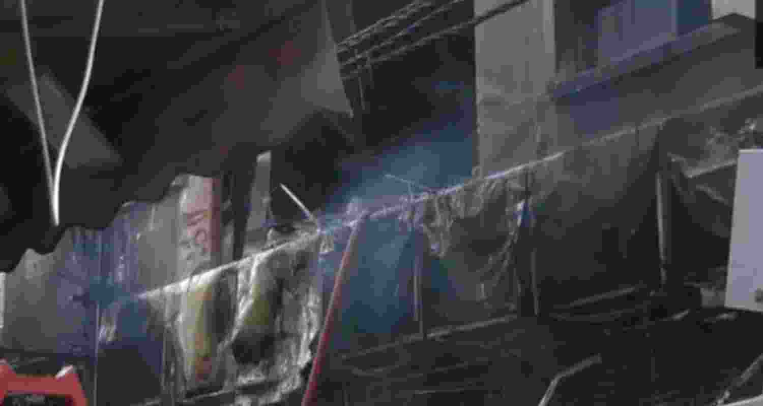 The fire has been brought under control, the extent of the damage was realised as the rescue operations entered the final stages of clearing the charred remains of the building.