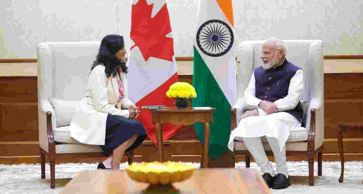 Anand, who is an Indian-origin Canadian, met Prime Minister Narendra Modi and External Affairs Minister S Jaishankar during her visit.
