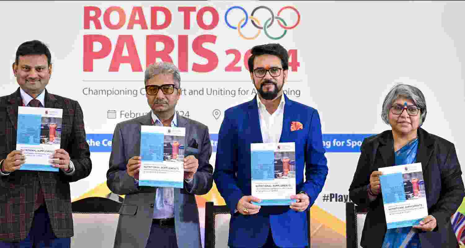 Union Sports Minister Anurag Singh Thakur at a book launch event