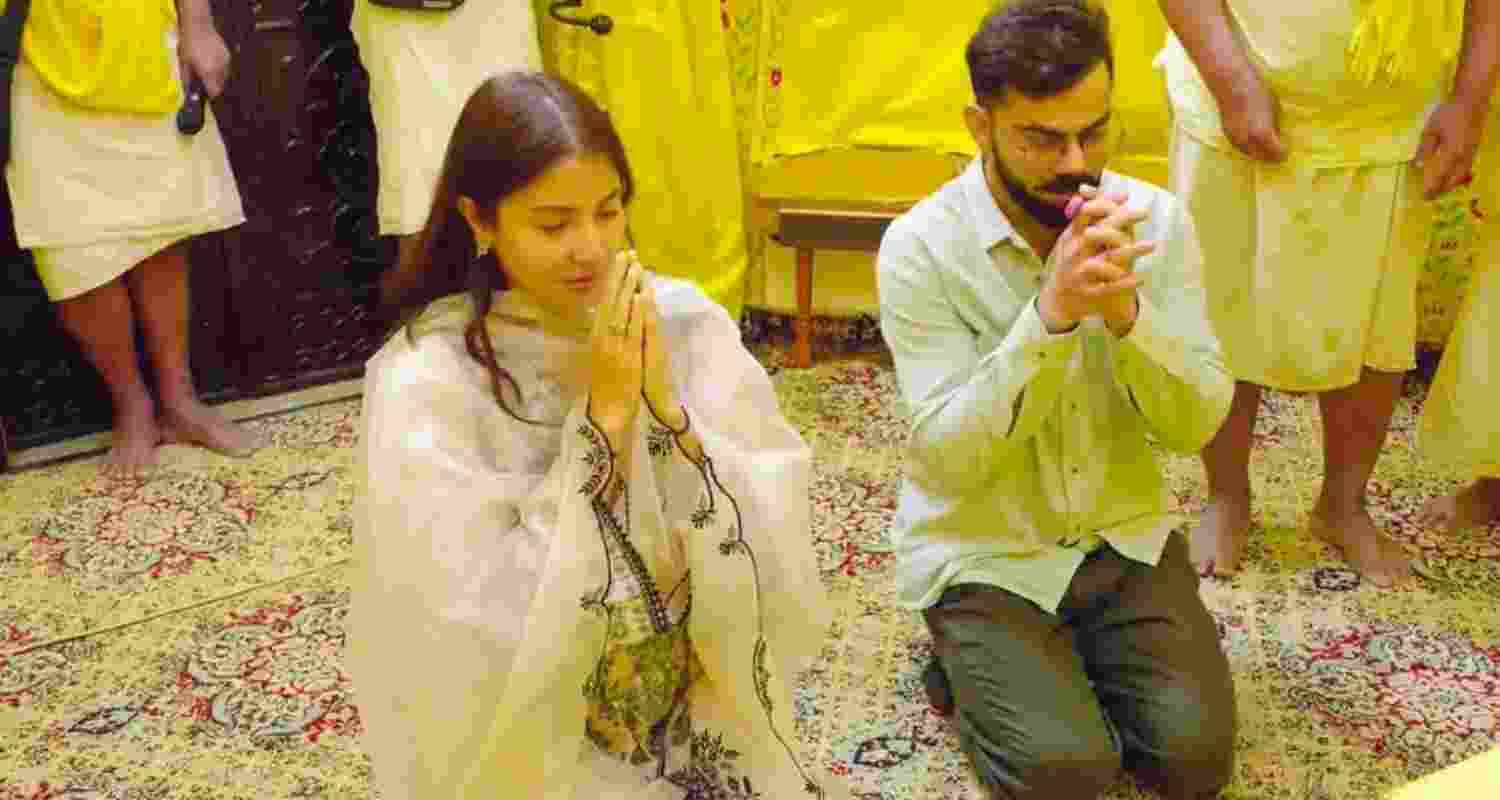 Virat Kohli and Anushka Sharma in Vrindavan.