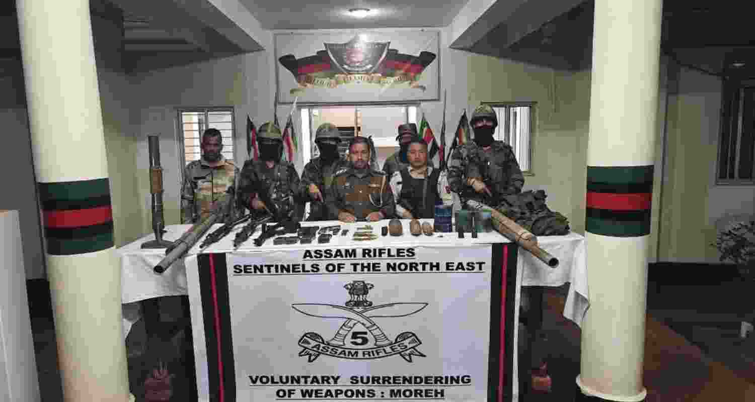 33 arms surrendered across five Manipur districts