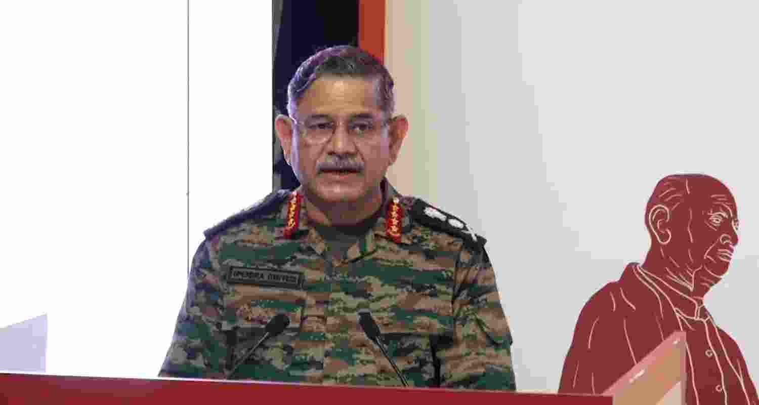 Army Chief Gen Upendra Dwivedi at the Young Leaders Forum. 