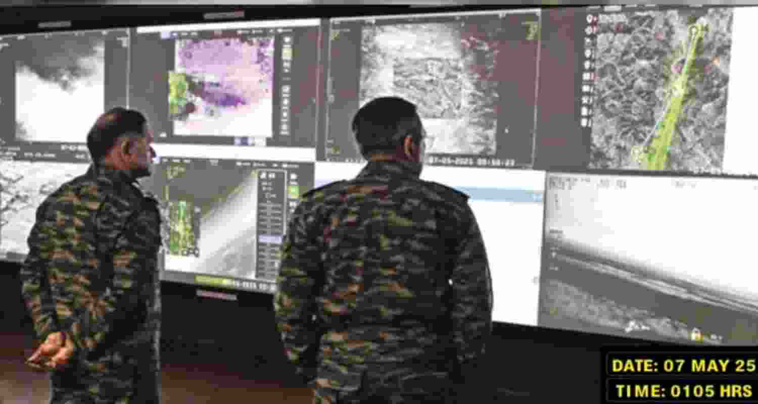 New images show Chiefs of three forces monitoring Op Sindoor