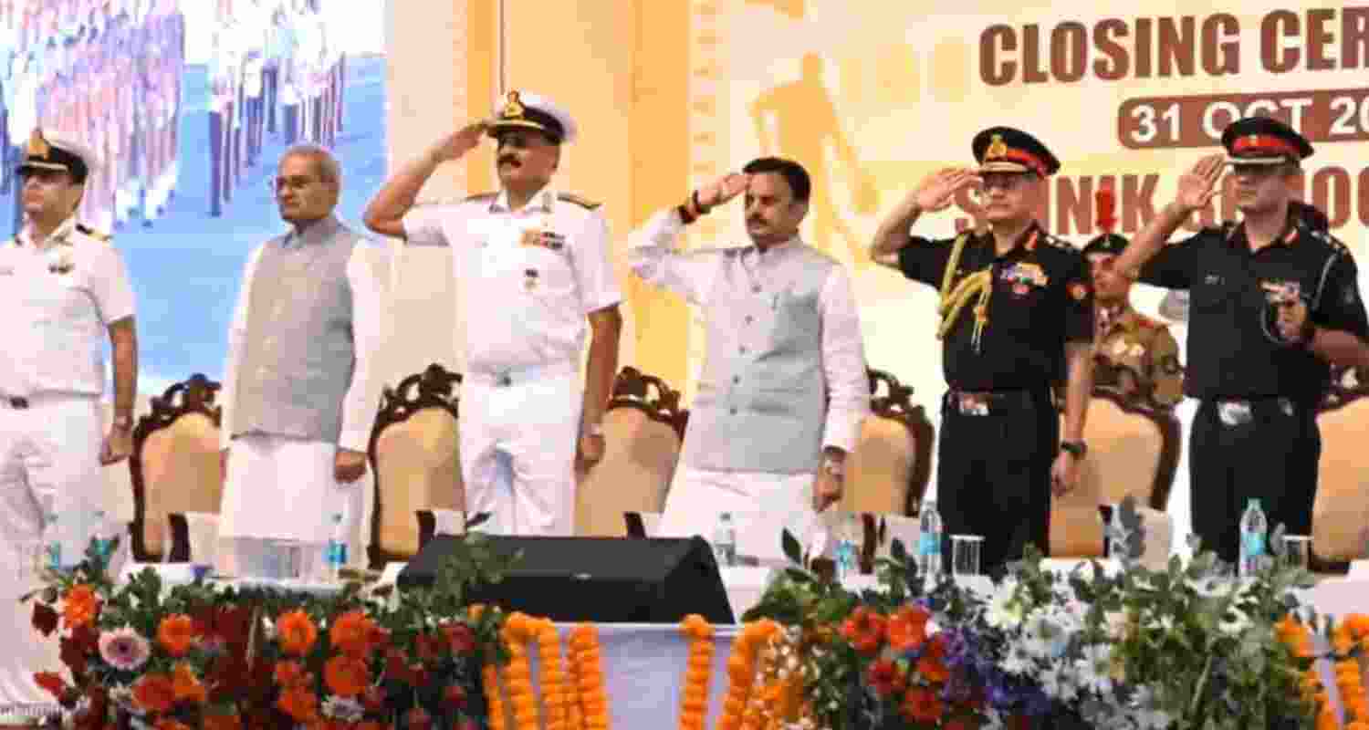Army Chief Gen Upendra Dwivedi and Navy Chief Admiral Dinesh Tripathi. 