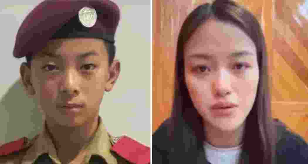 The deceased Sainik School student (L) and his sister Tadu Lunia (R), who has alleged that senior cadets subjected him to severe bullying before his death.