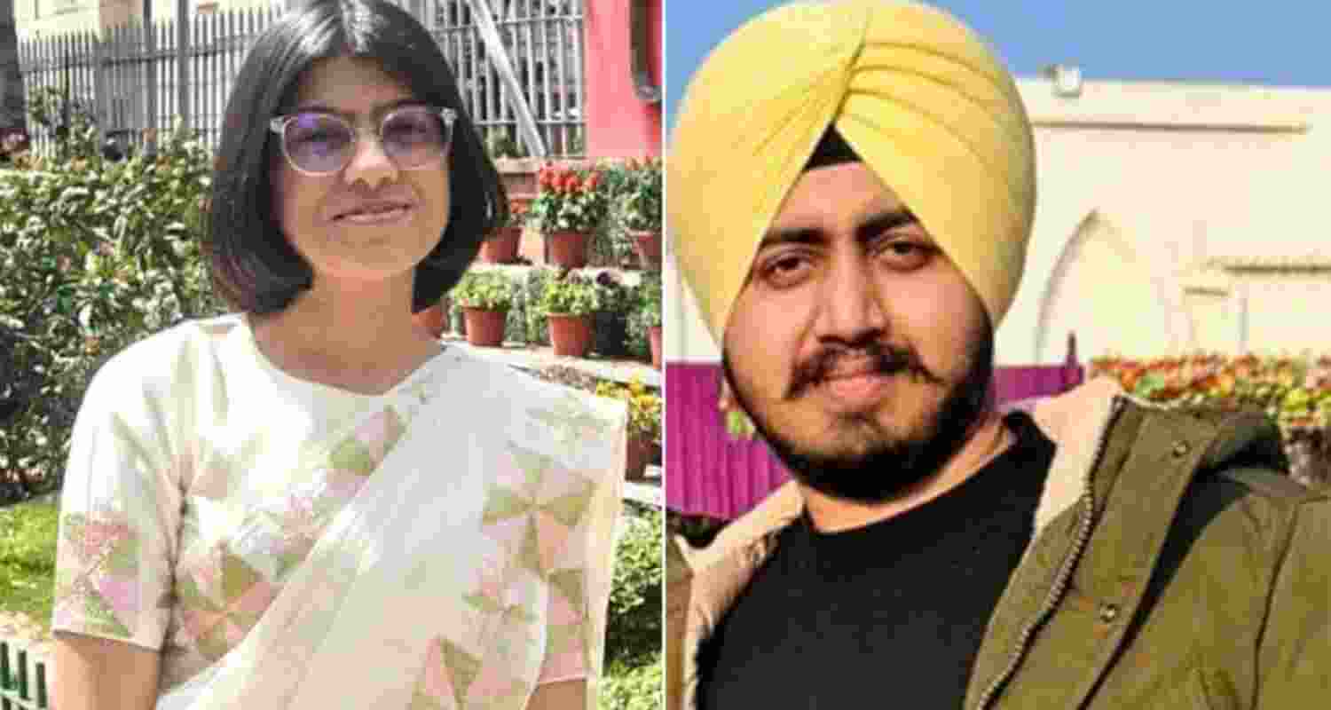 Arushi (left) and Sidaq Singh.